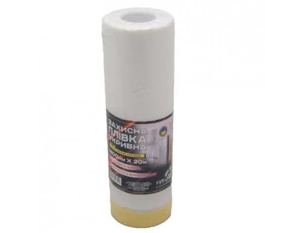 Фото 2 - Плівка захисна з малярним скотчем VIROK  1400мм х 20м х 1,6мм