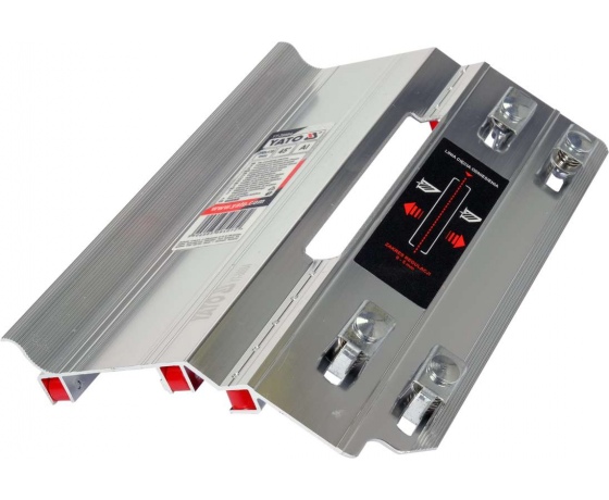 Фото 3 - Шаблон для знімання фаски в керам. плитках YATO під кут 45°, 250х 170 мм