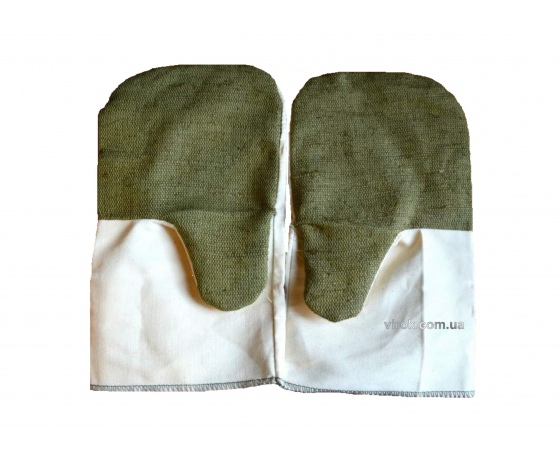 Фото 2 - Рукавиці робочі однопалі бавовняні з брезентовим надолонником, вогнетривке покриття