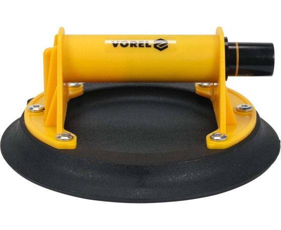 Фото 2 - Присоска для монтажу скла одинарна VOREL : d= 204 мм, m= 60 кг ABS-пластик. корпус