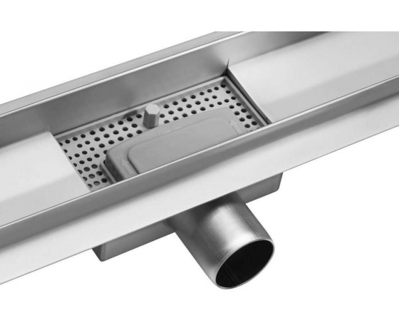 Фото 9 - Трап підлоговий лінійний з нержавіючої сталі FALA WET-DRY; 70х 7х 2 см, сифон- 52 мм
