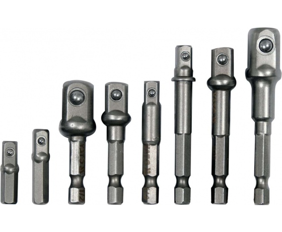 Фото 2 - Тримачі-адаптер торцевих головок YATO з 6-гран. шпинделем, до квадр. 1/4, 3/8, 1/2