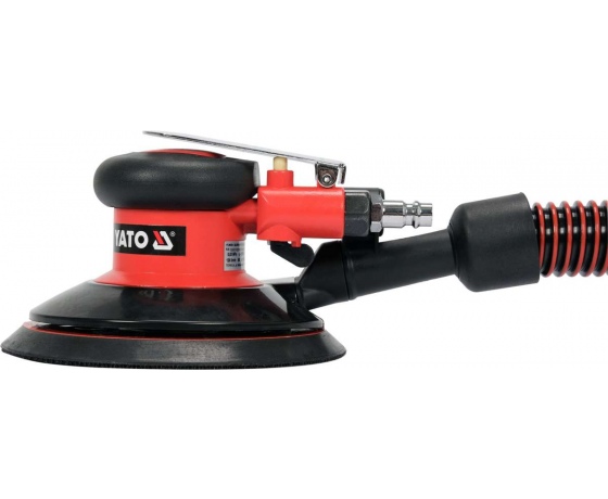 Фото 2 - Шліфмашина пневматична YATO ексцентрикова з диском Ø=150 мм, 0.63 MPa, спожив. повітря- 150 л/хв