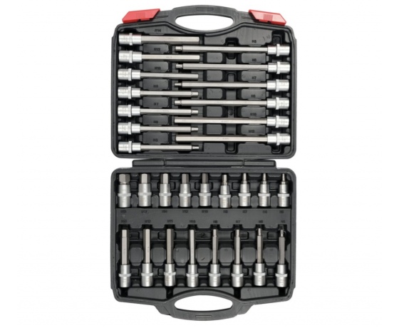 Фото 2 - Набір головок торцевих з 6-гранними насадками YATO до квадрату 1/2