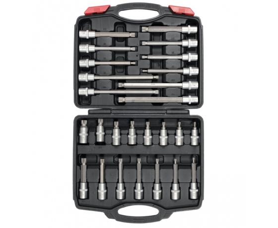 Фото 3 - Набір головок торцевих з насадками SPLINE YATO до квадрату 1/2