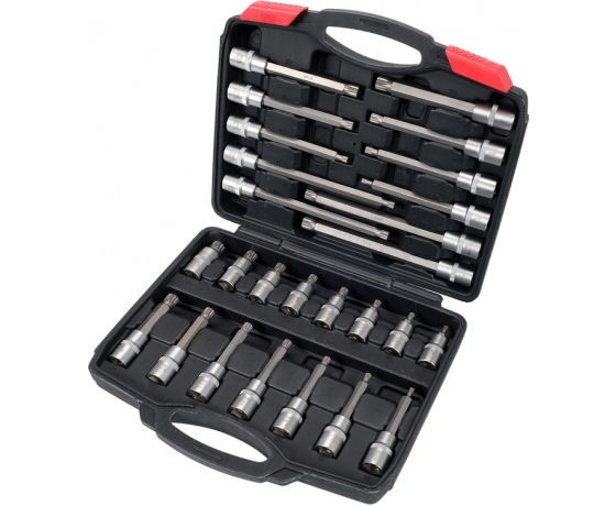 Фото 2 - Набір головок торцевих з насадками SPLINE YATO до квадрату 1/2