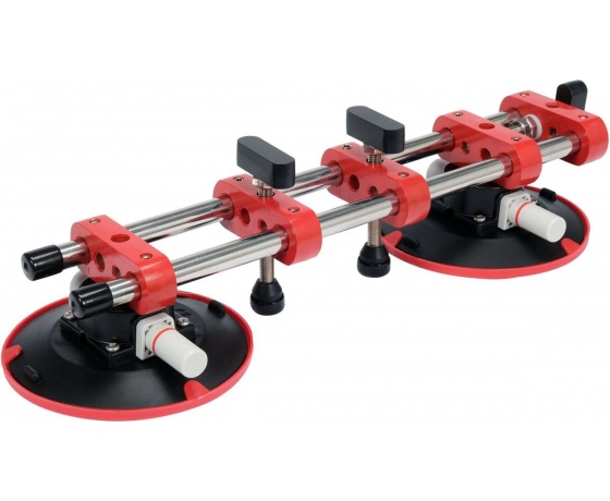 Фото 6 - Регулятор шва при викладанні керамічної плитки YATO з 2 присоск Ø= 150мм і 2 напрямн штангами- 44 см