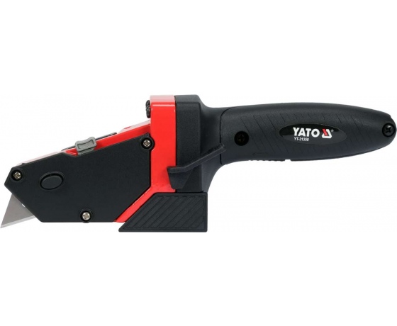 Фото 2 - Різак по гіпсокартонних плит з рулеткою YATO; 230х 70х 80 мм, стрічка l= 5 м b= 19 мм 5 зап. лез