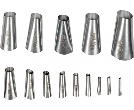 Фото 4 - Сопла для нанесення герметиків YATO Ø= 5-35 мм, з нержавіючої сталі, 14 шт.