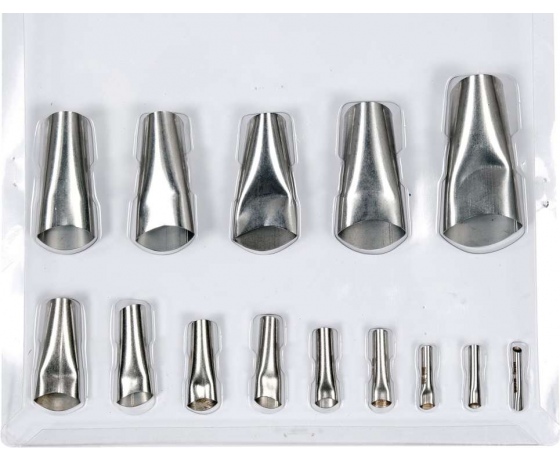 Фото 2 - Сопла для нанесення герметиків YATO Ø= 5-35 мм, з нержавіючої сталі, 14 шт.