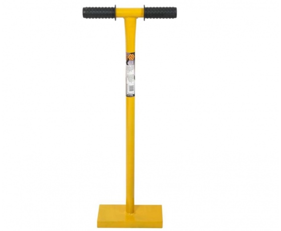 Фото 2 - Трамбувач бруківки ручний VOREL, 8,5 кг, вис.- 82 см, платформа- 250х 120х 30 мм