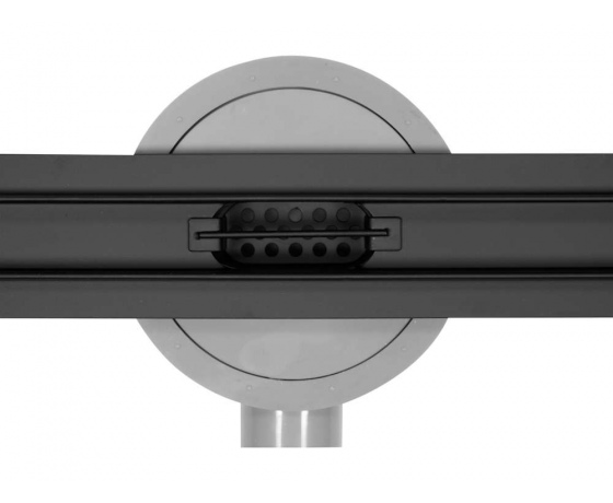 Фото 6 - Трап підлоговий лінійний з нержавіючої сталі, чорний FALA SLIM BLACK; 50х 3х 7 см, сифон- 56 мм