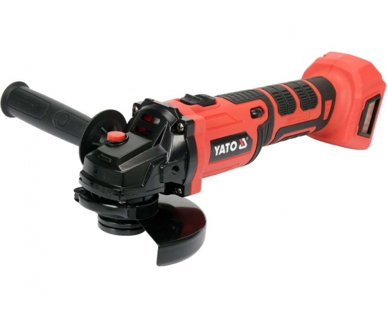 Фото 2 - Шліфмашина кутова акумулят.безщіткова YATO:Li-Ion, 18 В, 3 АГод, для диска Ø=125 мм(БЕЗ АКУМУЛЯТОРА)