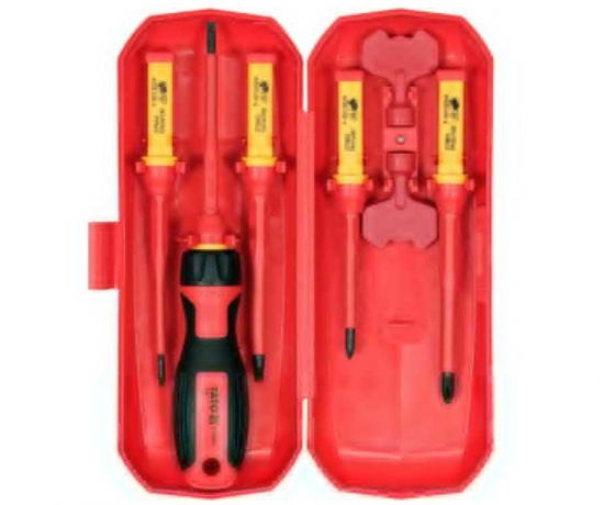 Фото 3 - Набір викруток діелектричних ізольованих YATO: до 1000 V, 4 шт. в футлярі