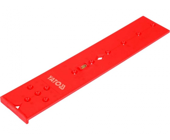 Фото 3 - Шаблон розмічальний отворів YATO для меблевих завісів, 270х 55х 3,6 мм