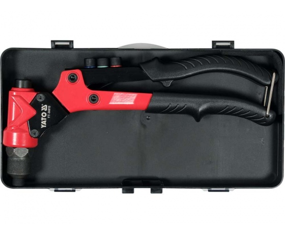 Фото 6 - Заклепочник YATO з обертовою головкою l= 275 мм, для нітів Ø= 2,4; 3,2; 4,0; 4,8мм, нітогайок М3- М6