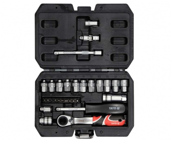 Фото 3 - Набір головок торцевих наскрізних SPLINE YATO: квадрат 1/4