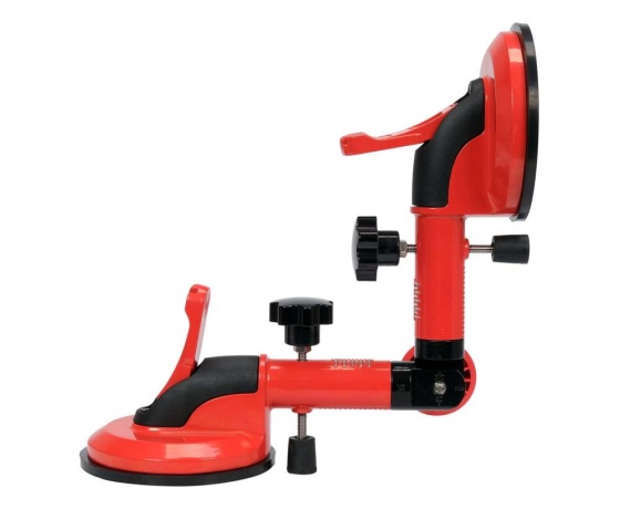 Фото 5 - Присоска  для скла кутова YATO: 2 чашки Ø= 118 мм, m= 50 кг, l= 300 мм, кут- 90-270°