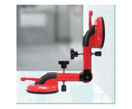 Фото 6 - Присоска  для скла кутова YATO: 2 чашки Ø= 118 мм, m= 50 кг, l= 300 мм, кут- 90-270°