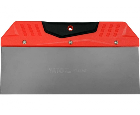 Фото 2 - Шпатель для фінішного шпаклювання YATO, 250 мм t= 0.5 мм з нержавіючої сталі