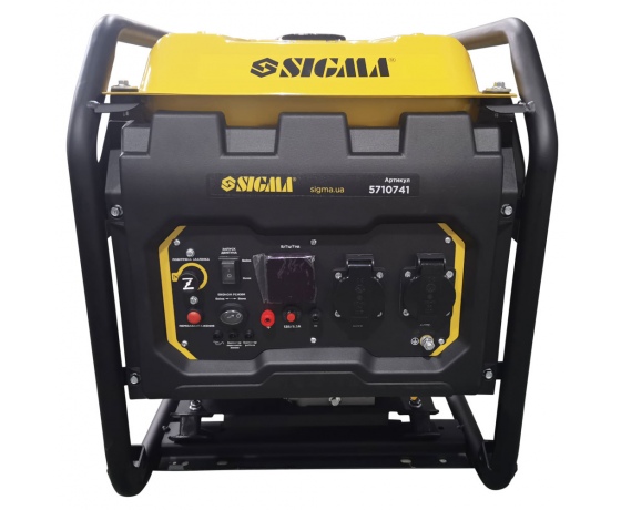 Фото 4 - Генератор инверторный бензиновый 4.0/4.5кВт 12л 4-х тактный ручной запуск SIGMA (5710741)