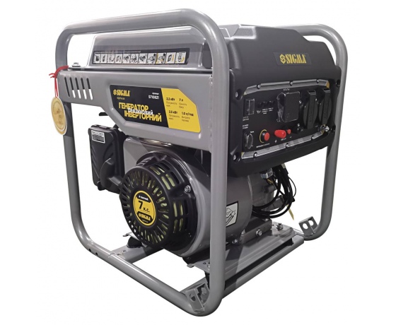 Фото 3 - Генератор инверторный бензиновый 2.2/2.5кВт 7л 4-х тактный ручной запуск SIGMA (5710821)