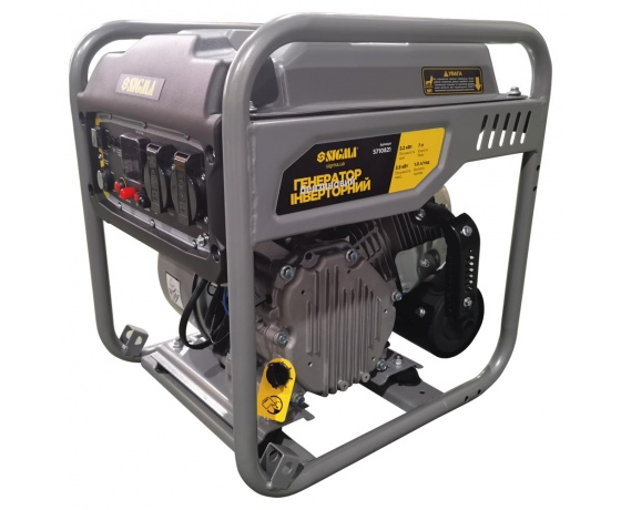 Фото 2 - Генератор инверторный бензиновый 2.2/2.5кВт 7л 4-х тактный ручной запуск SIGMA (5710821)