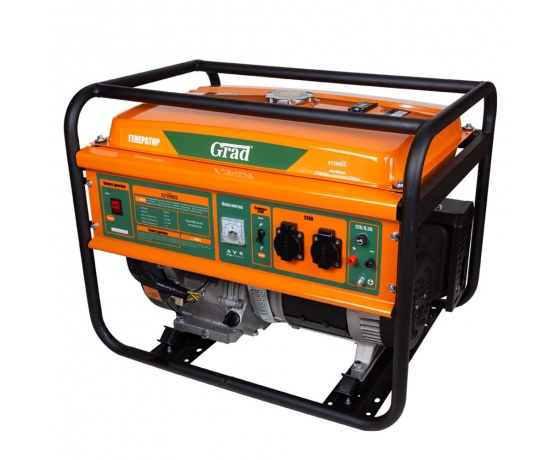 Фото 4 - Набор генератор 5.0/5.5кВт 4-х тактный ручной запуск Grad + Мотопомпа 7.5л.с. Hmax 26м Qmax 60м³/ч (4-х тактный) GRAD (57109552)