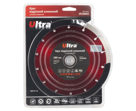 Фото 6 - Круг отрезной алмазный сегментированный Ø180×22.2мм ULTRA (1916842)