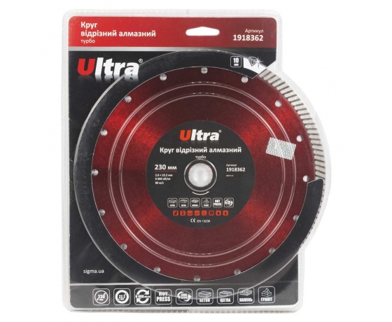 Фото 6 - Круг отрезной алмазный Турбо Ø230×22.2мм ULTRA (1918362)