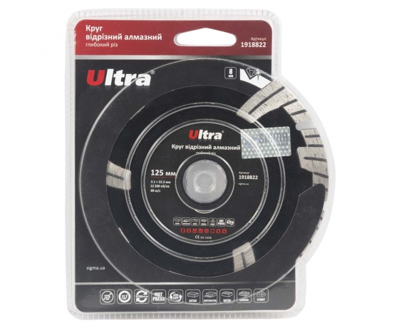 Фото 6 - Круг отрезной алмазный Глубокий рез Ø125×22.2мм ULTRA (1918822)