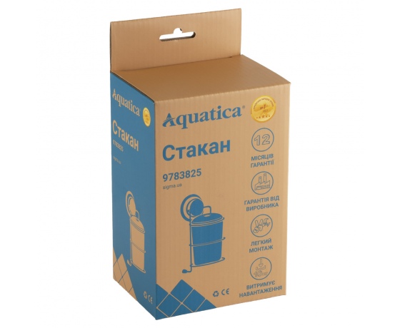 Фото 6 - Стакан на вакуумной присоске s38 73×100×163мм AQUATICA (9783825)