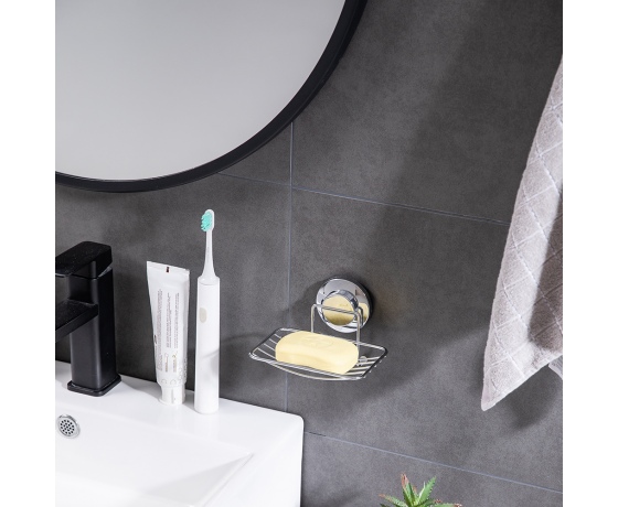 Фото 6 - Мыльница на вакуумной присоске s38 135×120×102мм AQUATICA (9783827)