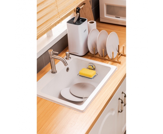 Фото 8 - Мыльница на вакуумной присоске s38 135×120×102мм AQUATICA (9783827)