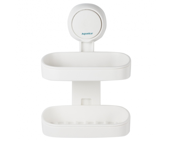 Фото 3 - Мыльница на вакуумной присоске двойная s42 142×111×201мм AQUATICA (9784290)