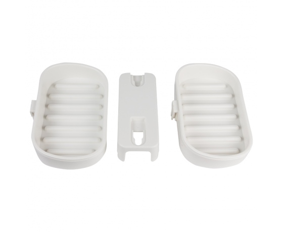 Фото 6 - Мыльница на вакуумной присоске двойная s42 142×111×201мм AQUATICA (9784290)