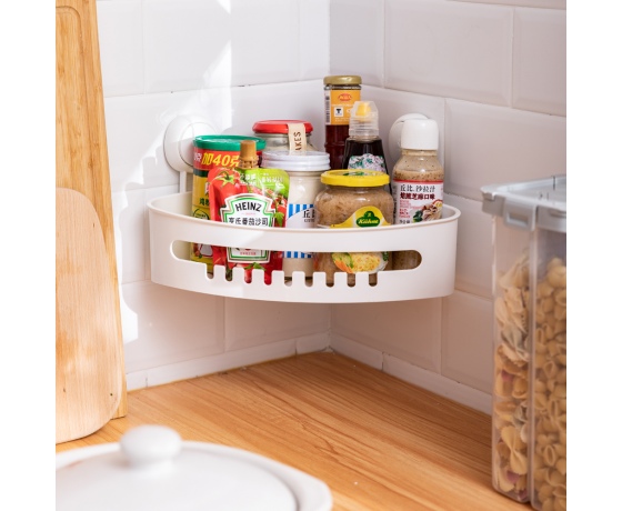 Фото 9 - Корзина на вакуумных присосках угловая s42 255×255×105мм AQUATICA (9784293)