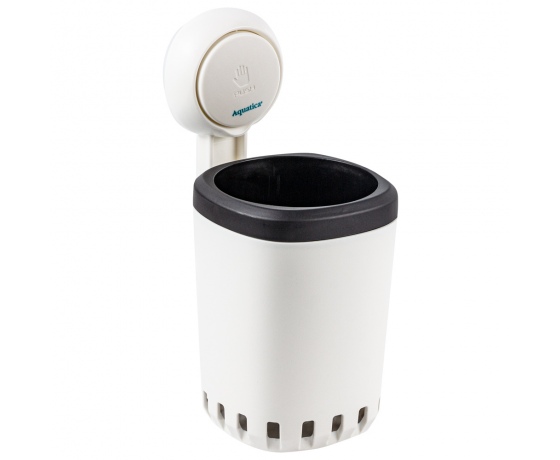 Фото 6 - Щётка для унитаза на вакуумной присоске s42 92×179×410мм AQUATICA (9784298)