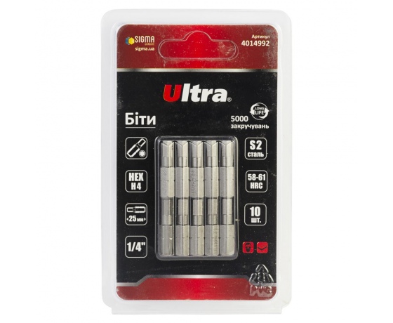 Фото 2 - Биты HEX 4×25мм ¼