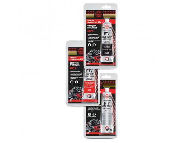 Фото 2 - Герметик силиконовый RTV формирователь прокладок высокотемпературный +300°С серый 85г ОАЭ ASMACO (6371241)