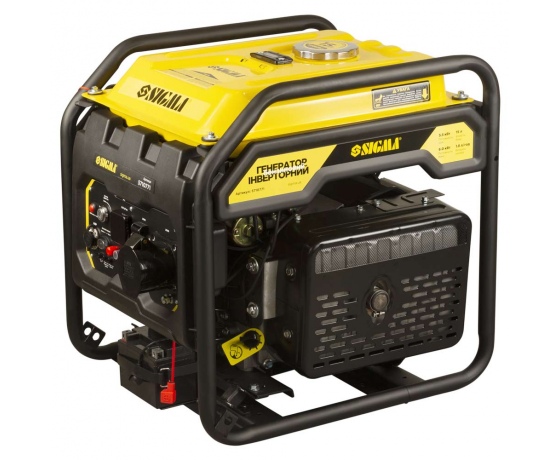 Фото 2 - Генератор инверторный бензиновый 220В 5.5/6.0кВт 15л 4-х тактный с выводом под АВР SIGMA (5710771)