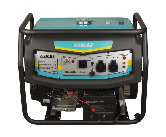 Фото 3 - Генератор бензиновый 220В 5.0/5.5кВт 4-х тактный с выводом под АВР SIGMA (5710321)