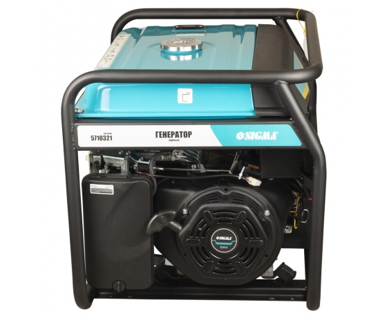 Фото 9 - Генератор бензиновый 220В 5.0/5.5кВт 4-х тактный с выводом под АВР SIGMA (5710321)
