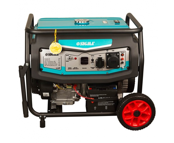Фото 5 - Генератор бензиновый 220В 7.5/8.0кВт 4-х тактный электрозапуск SIGMA (5710561)