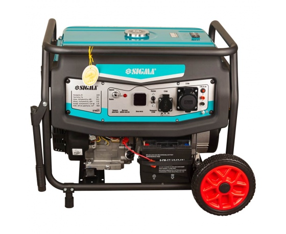 Фото 4 - Генератор бензиновый 220В 8.5/9.0кВт 4-х тактный электрозапуск SIGMA (5710571)