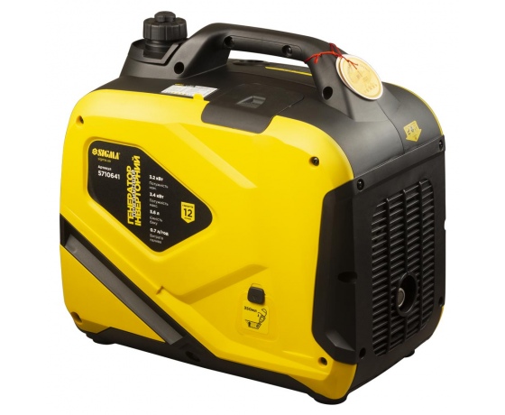 Фото 5 - Генератор инверторный бензиновый 220В 3.2/3.4кВт 50дБ 4-х тактный ручной запуск SIGMA (5710641)