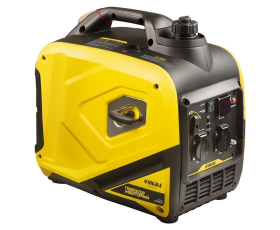 Фото 10 - Генератор инверторный бензиновый 220В 3.2/3.4кВт 50дБ 4-х тактный ручной запуск SIGMA (5710641)
