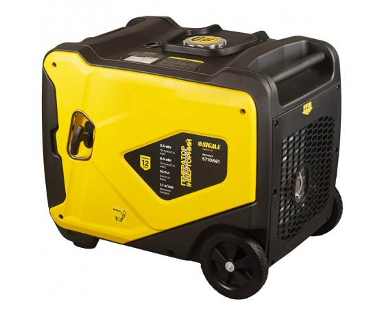 Фото 5 - Генератор инверторный бензиновый 220В 5.5/6.0кВт 50дБ 4-х тактный электрозапуск SIGMA (5710681)