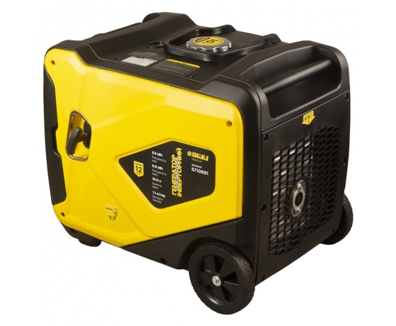 Фото 8 - Генератор инверторный бензиновый 220В 5.5/6.0кВт 50дБ 4-х тактный с выводом под АВР SIGMA (5710691)