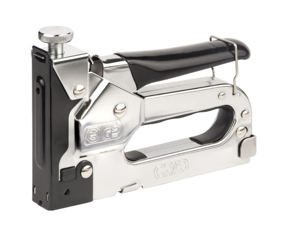 Фото 3 - Степлер с регулятором для скоб 4-14мм (хром) GRAD (2821125)